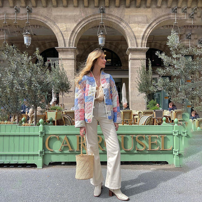 Graciela | Chaqueta acolchada para mujer con estampado floral elegante y cómoda