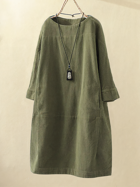 Vestido de pana línea A