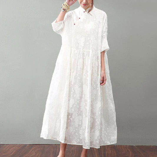 Darcie - Camisa de vestir de lino jacquard