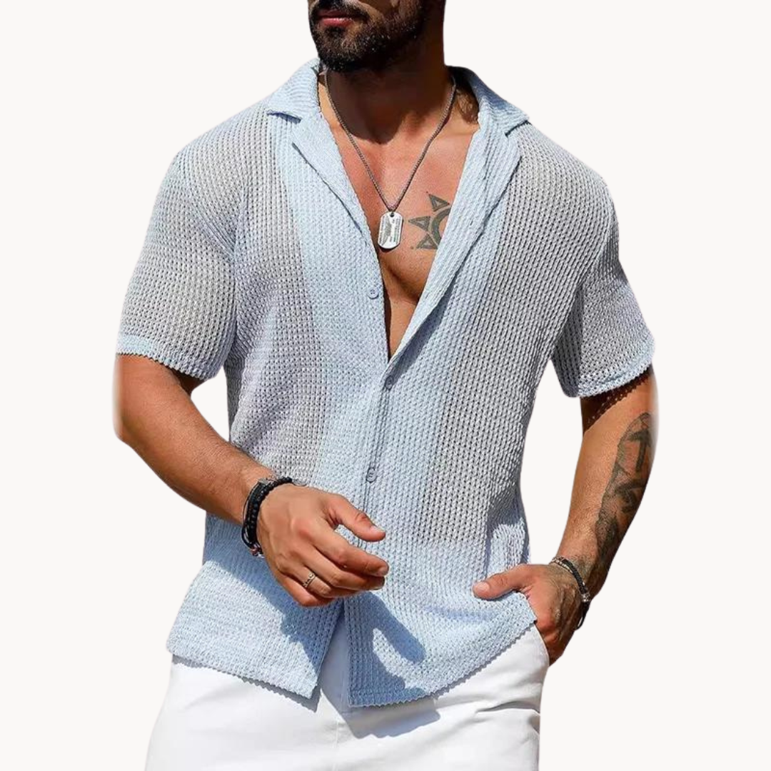 Milan | Elegante camisa de punto hueco