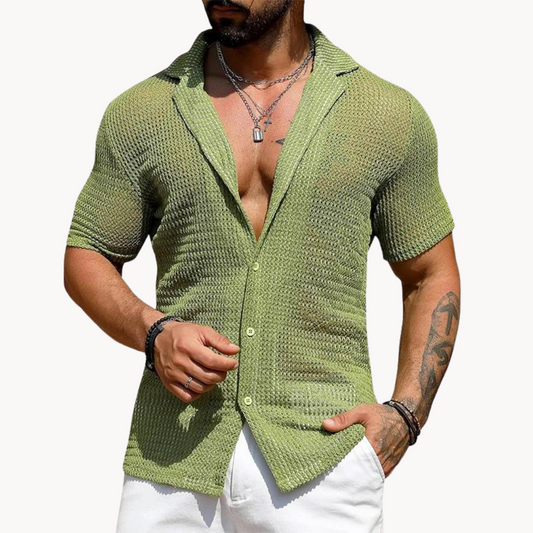 Milan | Elegante camisa de punto hueco