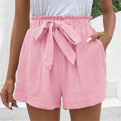 Pantalones cortos de señora con cintura alta
