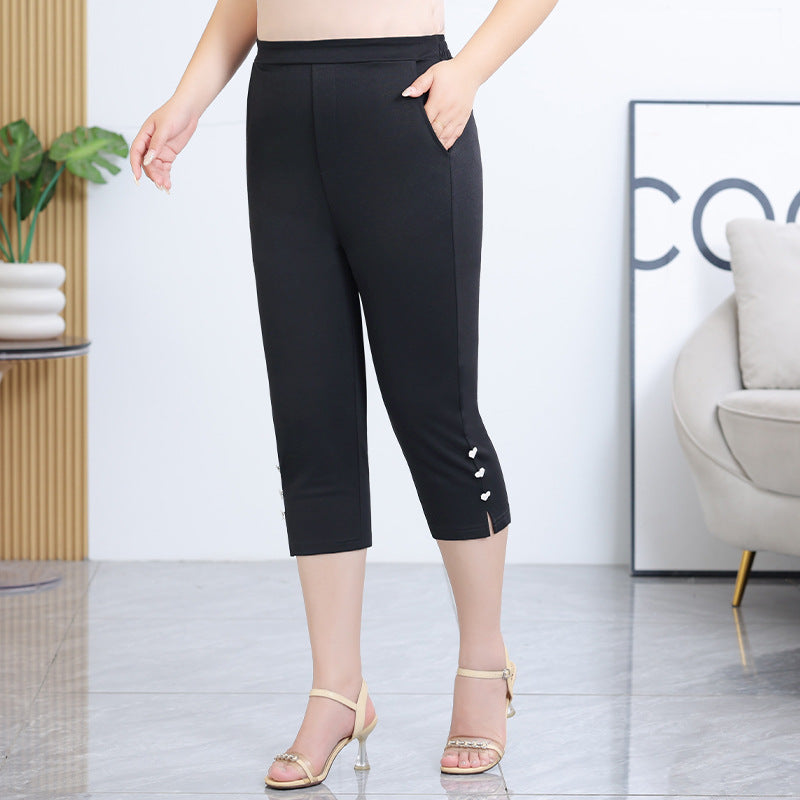 Pantalones slip-on ajustados para mujer