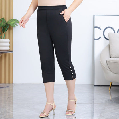 Pantalones slip-on ajustados para mujer
