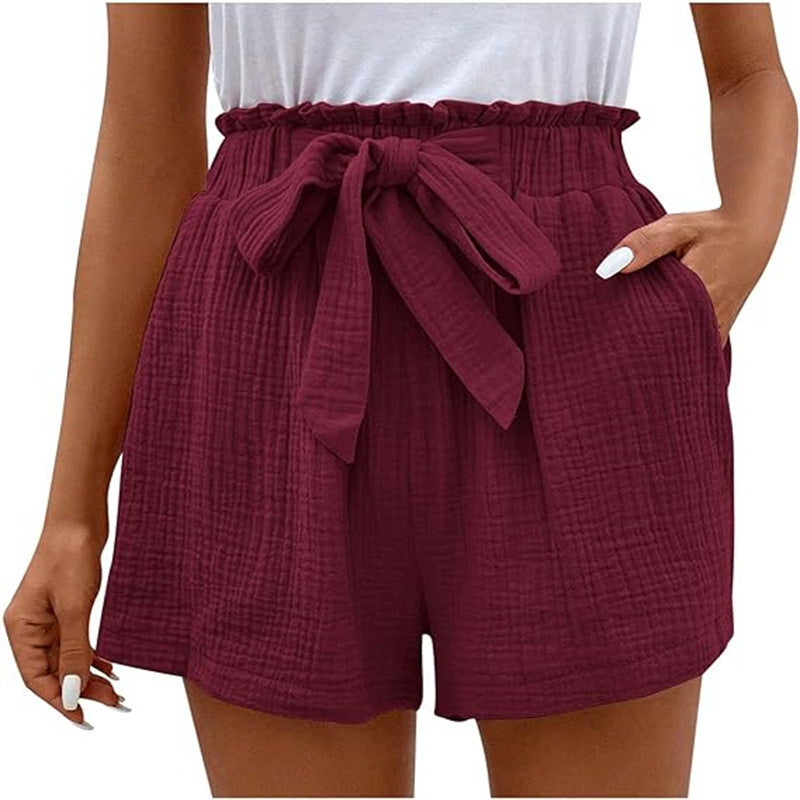 Pantalones cortos de señora con cintura alta