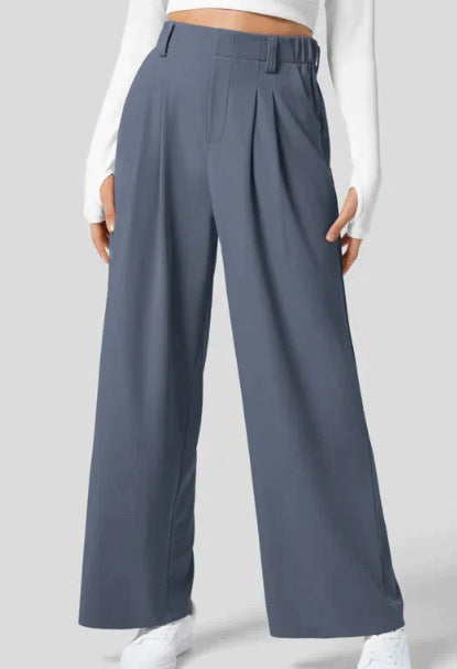 Pantalones rectos de talle alto para mujer