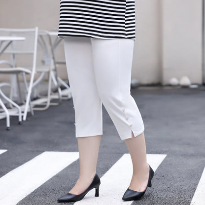Pantalones slip-on ajustados para mujer