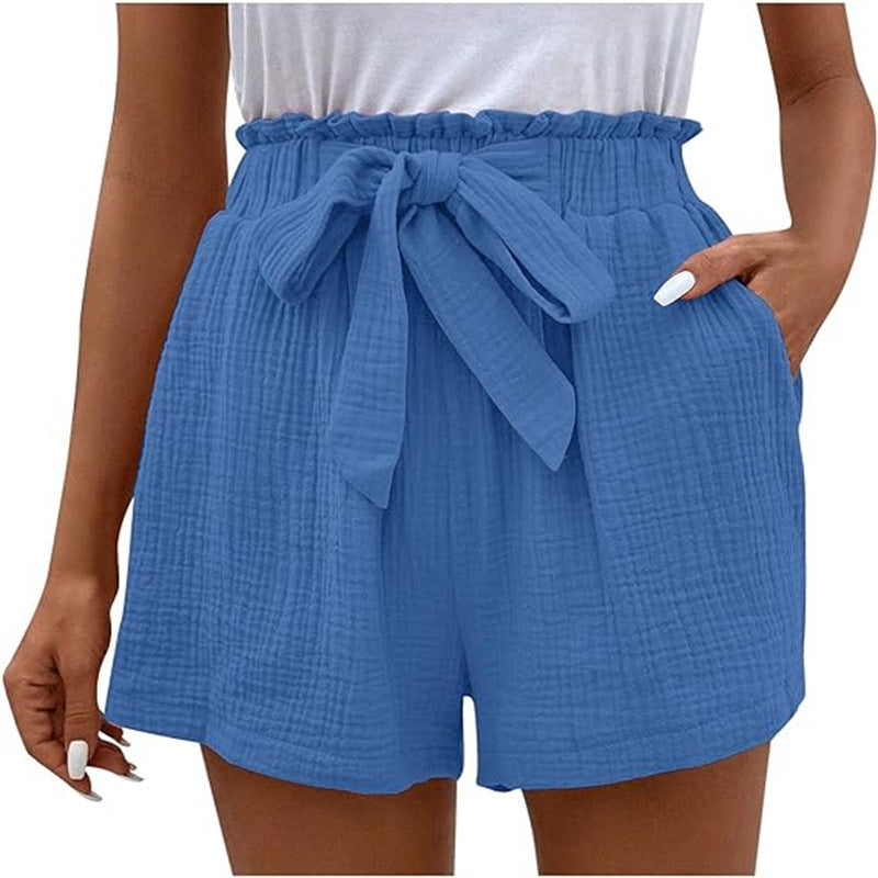 Pantalones cortos de señora con cintura alta