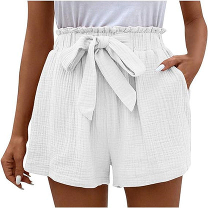 Pantalones cortos de señora con cintura alta