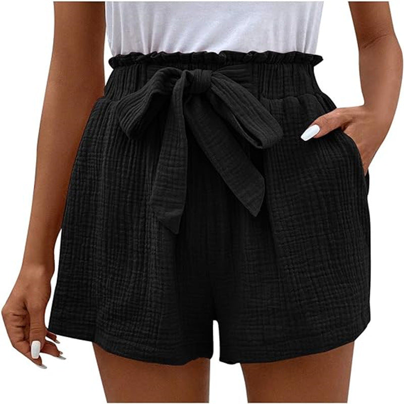 Pantalones cortos de señora con cintura alta