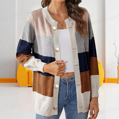 Xoana Cardigan - Chaqueta de punto a rayas casual