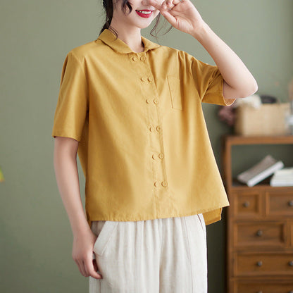 Aria - Blusa con botones para mujer - Clásica y cómoda