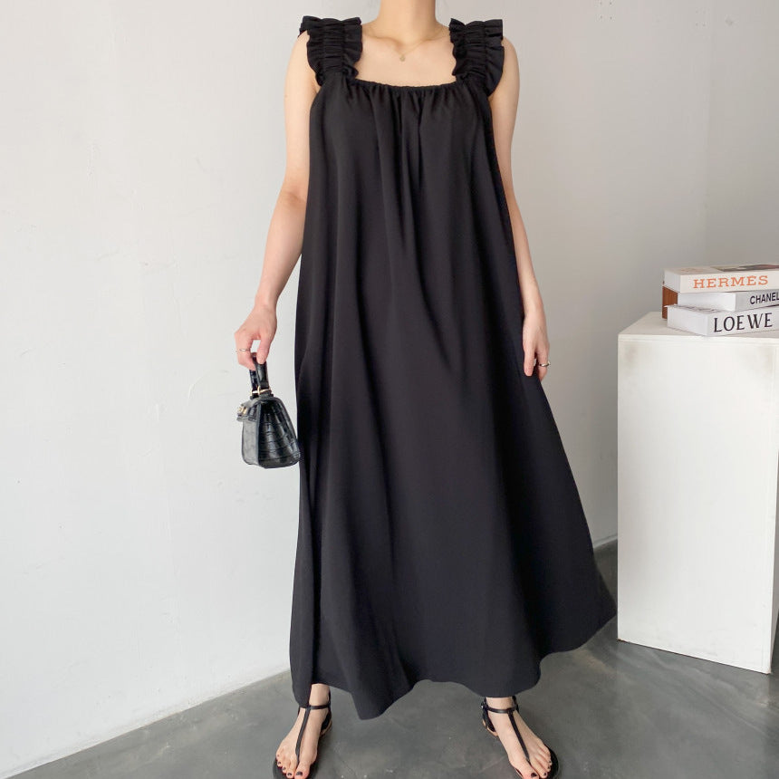 Vestido de moda con estampado y abertura