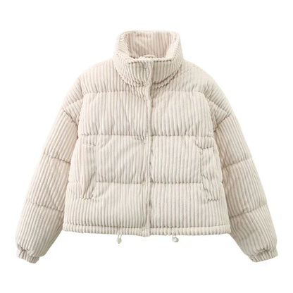 Chaqueta de invierno de pana de alta calidad para mujer
