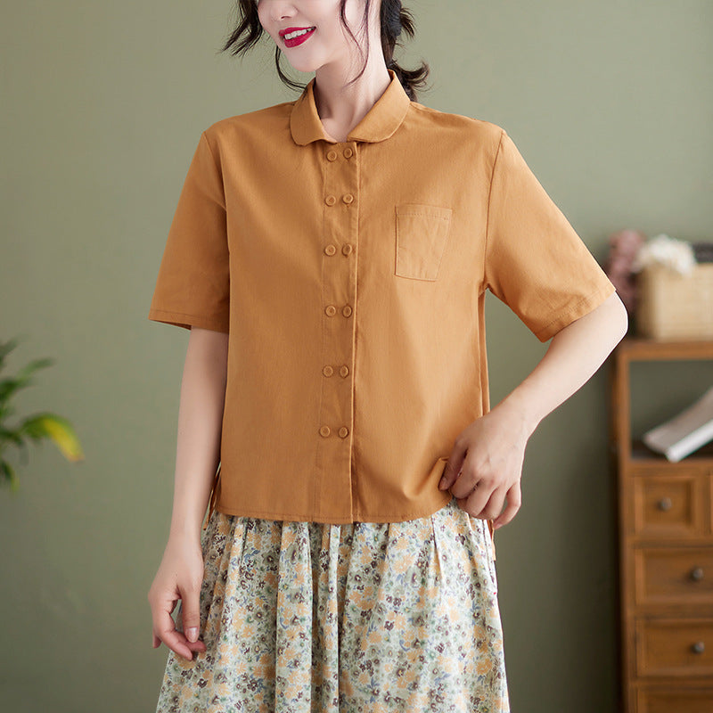 Aria - Blusa con botones para mujer - Clásica y cómoda