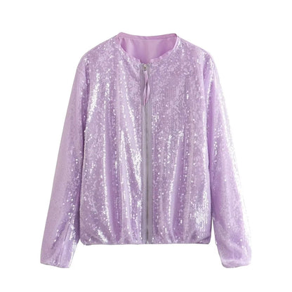 Chaqueta bomber de lentejuelas Adèle