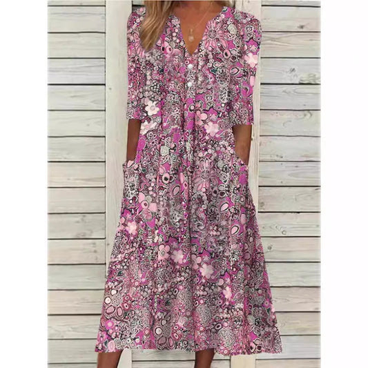 vestido midi de seda