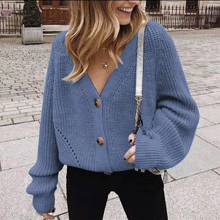 Stevie - Elegante jersey de cuello de pico para mujer