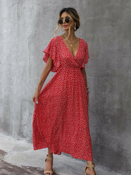Temperament Commuter vestido de puntos rojos