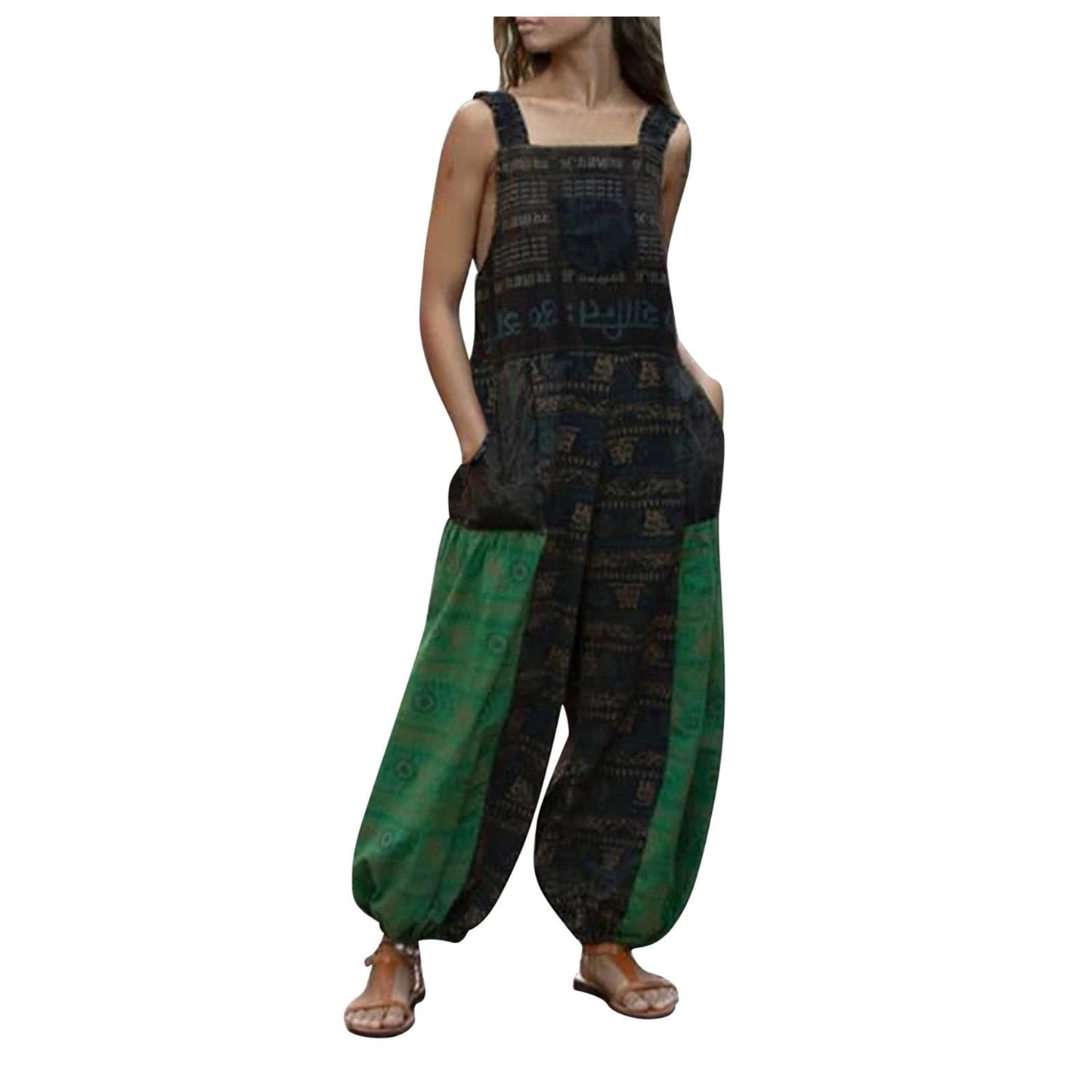 Mono holgado con bolsillos tipo bandolera para ropa casual #x008d_as