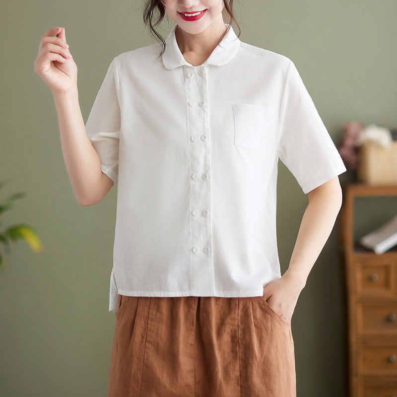 Aria - Blusa con botones para mujer - Clásica y cómoda