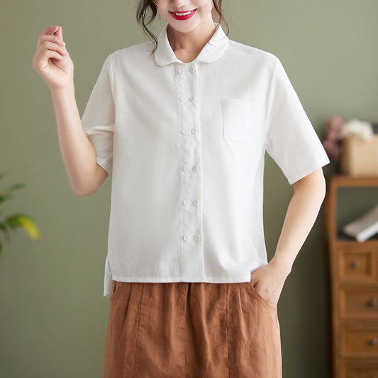 Aria - Blusa con botones para mujer - Clásica y cómoda
