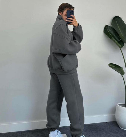 Elisa | Conjunto de chaqueta con cremallera y pantalón de jogging con cordón de ajuste