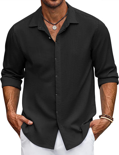 Elegante camisa informal de caballero para cualquier ocasión