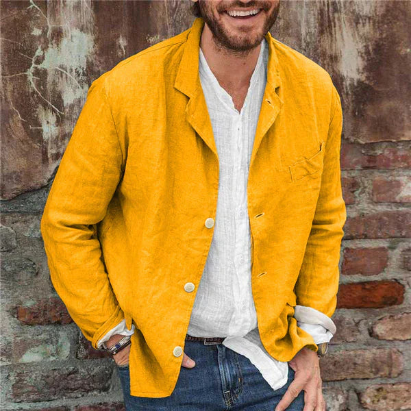 Chaqueta de algodón y lino