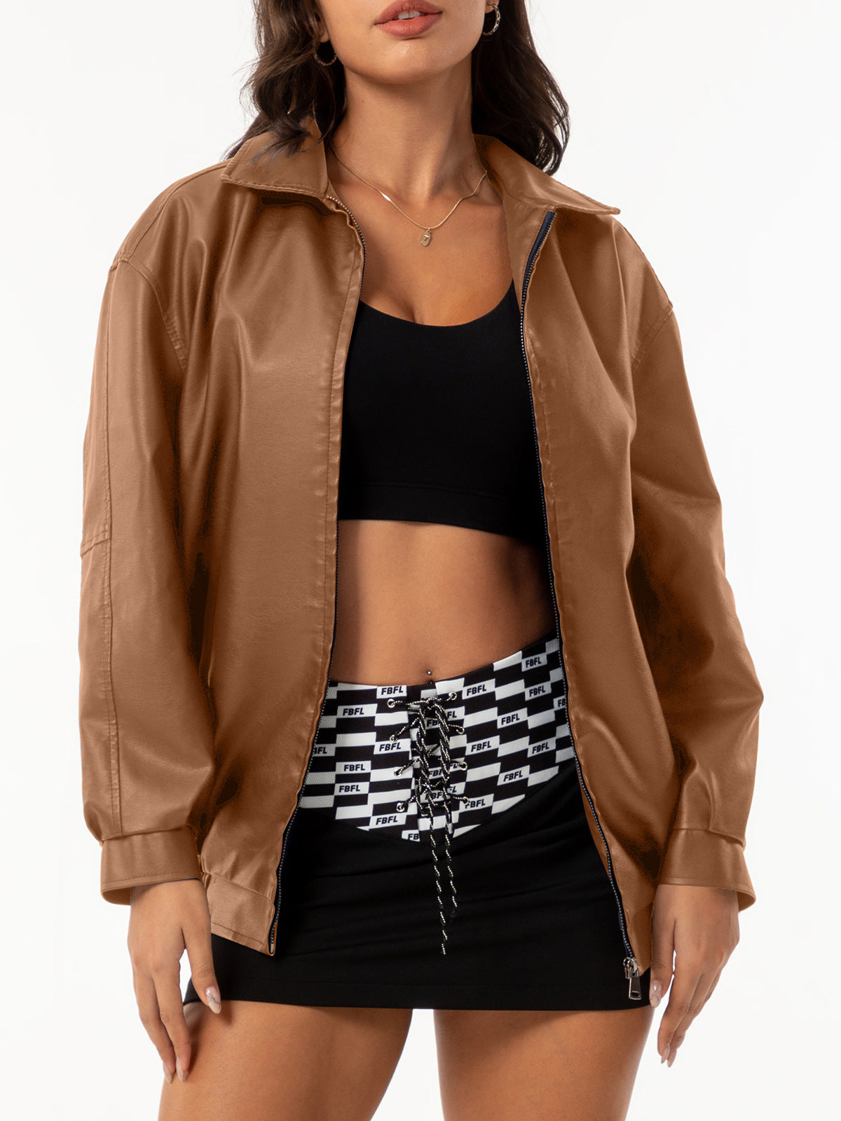 Chaqueta con cremallera para mujer