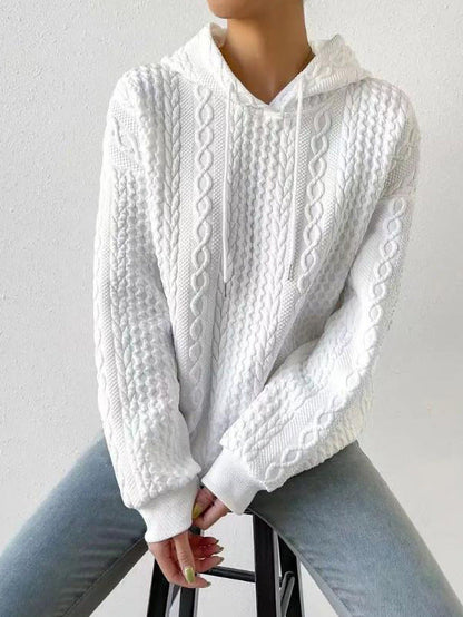 Jersey con capucha de manga larga para mujer