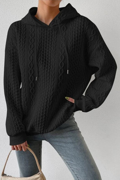 Jersey con capucha de manga larga para mujer