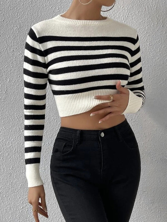 Jersey de punto slim fit a rayas