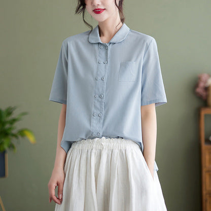 Aria - Blusa con botones para mujer - Clásica y cómoda