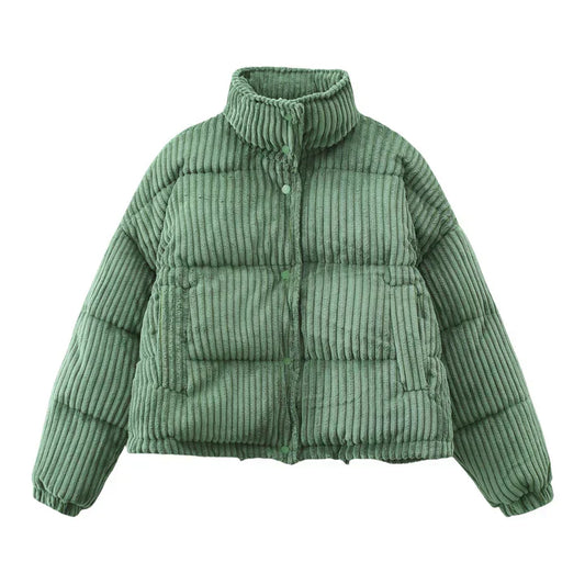 Chaqueta de invierno de pana de alta calidad para mujer