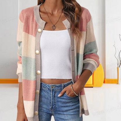 Xoana Cardigan - Chaqueta de punto a rayas casual