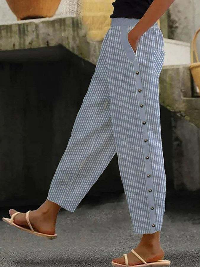 Cómodos pantalones anchos para mujer