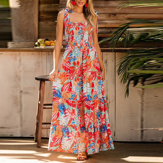 Vestido de moda suelto sin mangas con tirantes