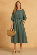 Sukienka Midi Typu Smock