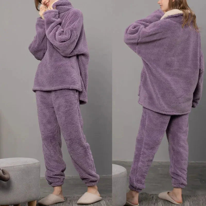 Elisa | Conjunto de pijama de forro polar para mujer, ¡Experimenta la comodidad en estado puro!