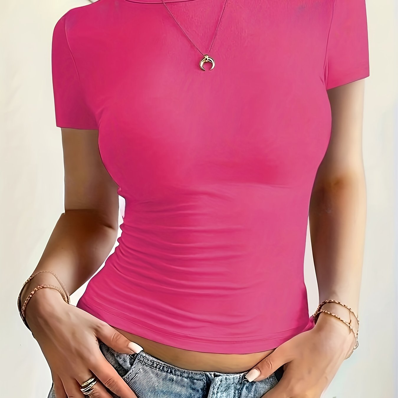Camiseta de poliéster - Manga corta y forma flexible
