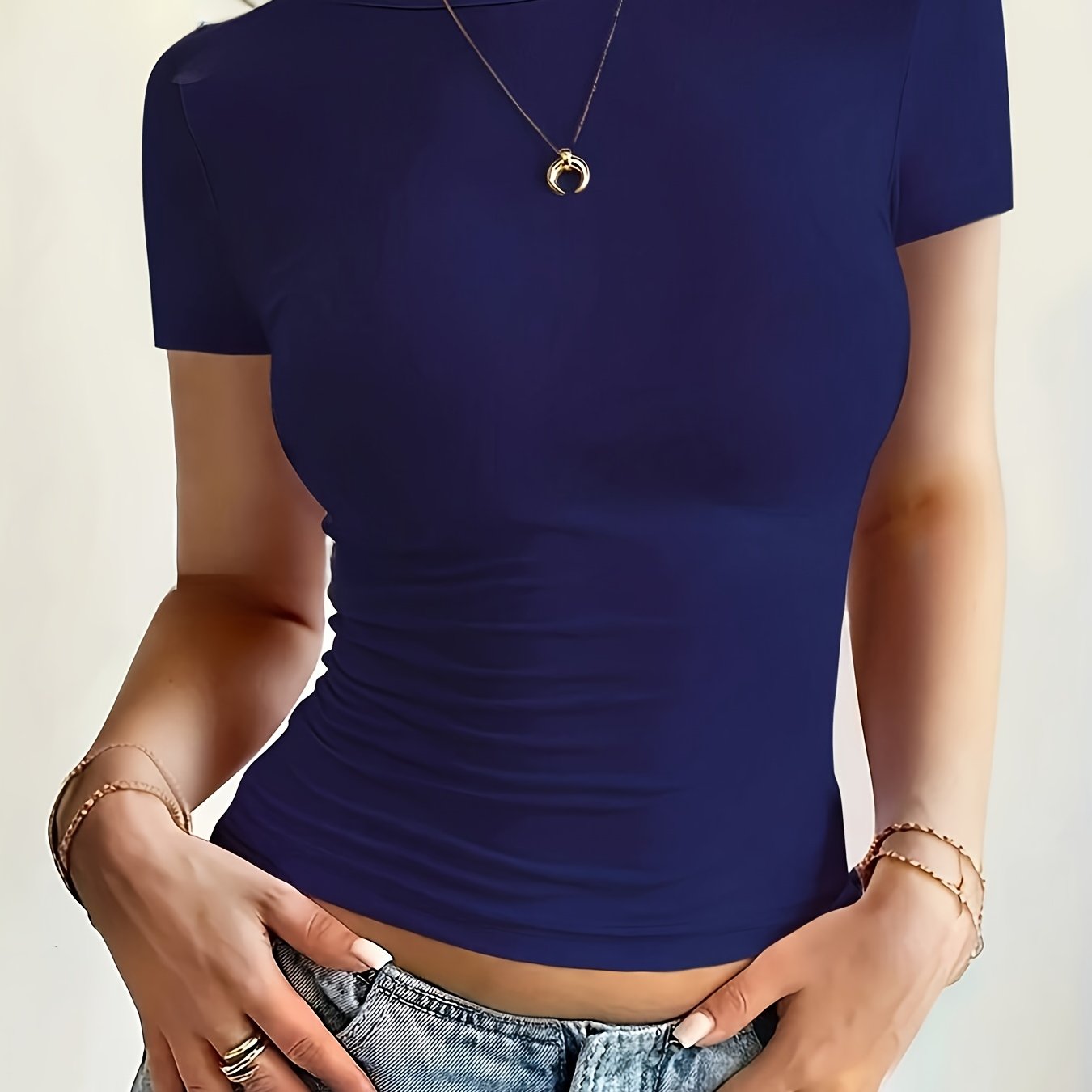 Camiseta de poliéster - Manga corta y forma flexible