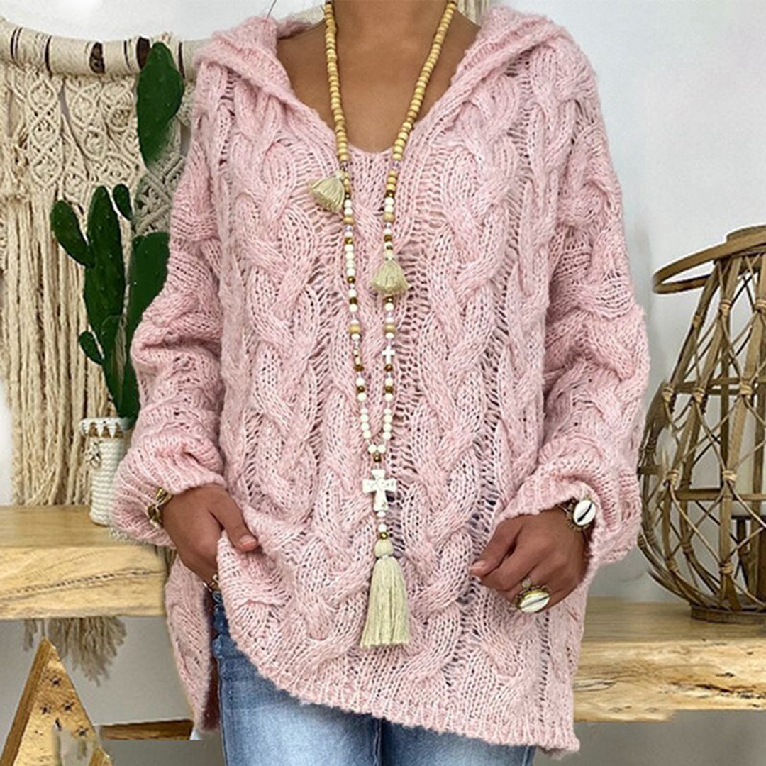 Jersey de punto con cuello de pico