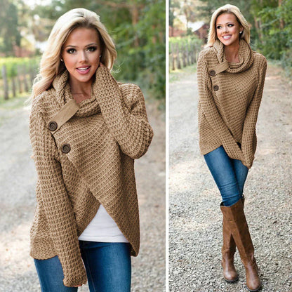 Darice Sweater | Jersey de punto de cuello alto para mujer