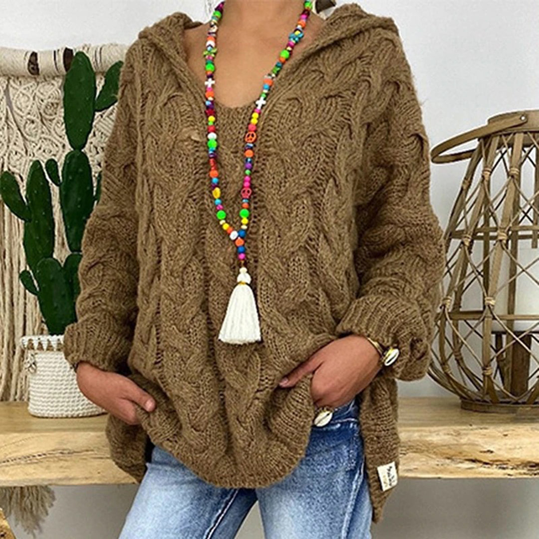 Jersey de punto con cuello de pico