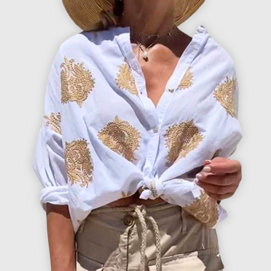 Blusa de mujer ligera y elegante Hecha a mano
