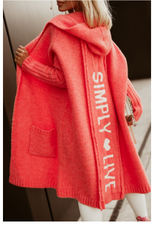 Elegante chaqueta de punto larga para mujer
