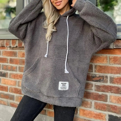 Sudadera con capucha de felpa a la moda | Rachel
