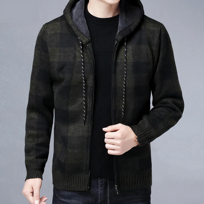 RAFAEL | Chaqueta de cuadros con capucha