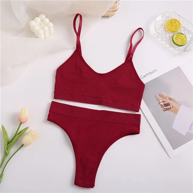 Conjunto de ropa interior sin costuras | ¡Con sexy cintura alta!